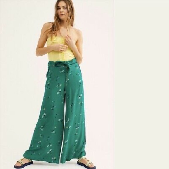 Free People Pants - Free people floral wide leg pants